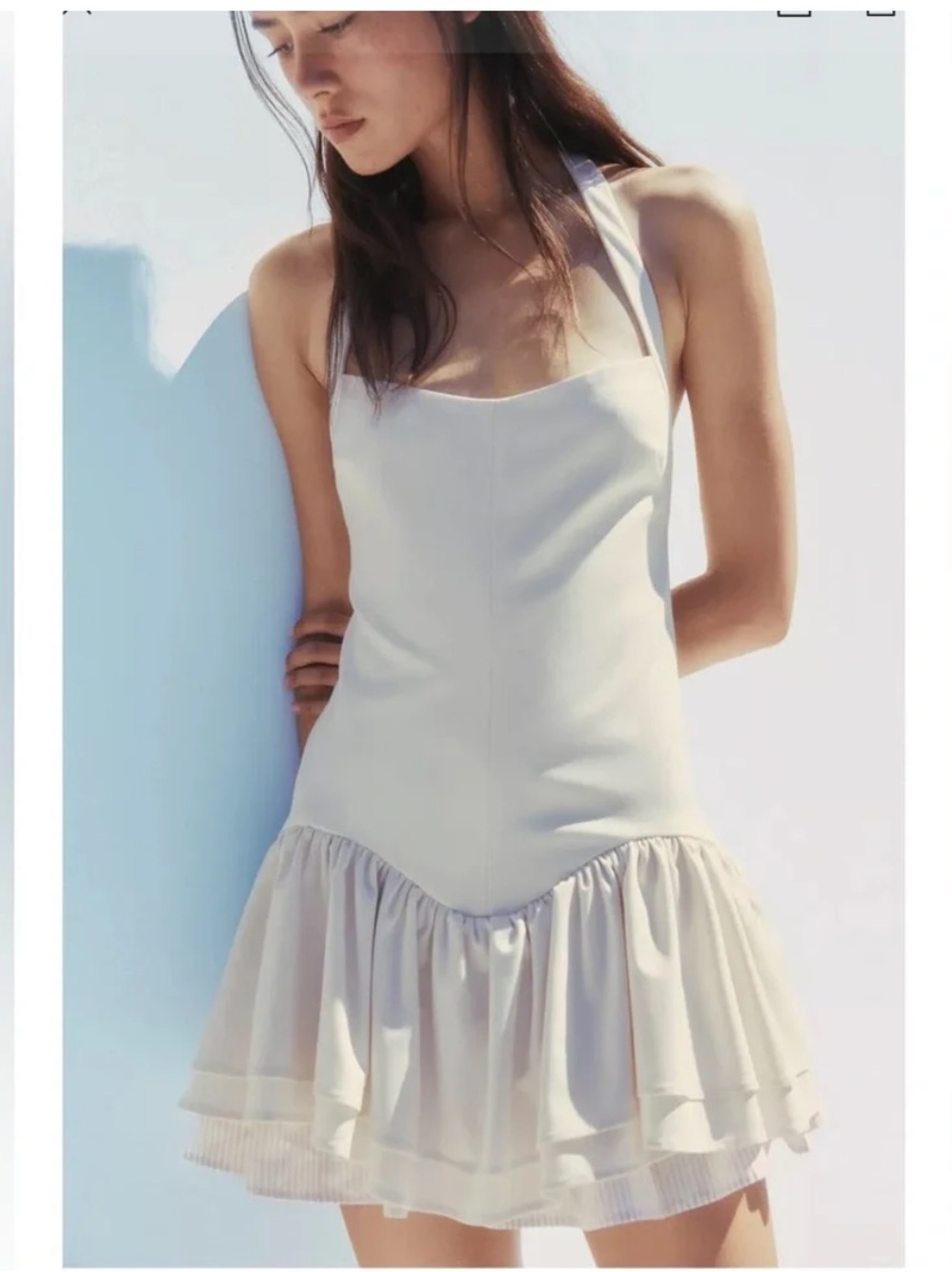 $59.90 Zara New With Tags Mini Ruffle Layered Dress Size XS